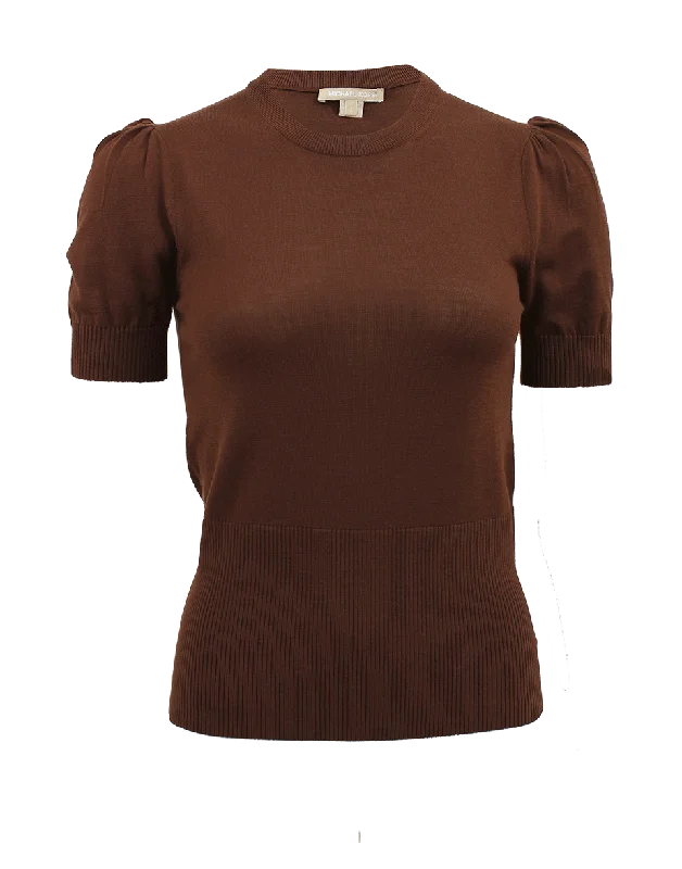 Puff Sleeve Merino Crew