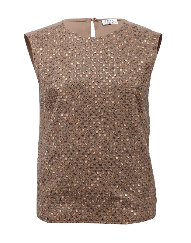 Sleeveless Paillette Top