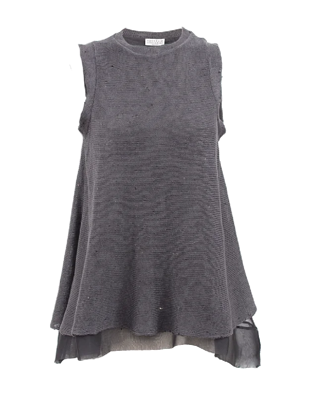 Sleeveless Paillette Top