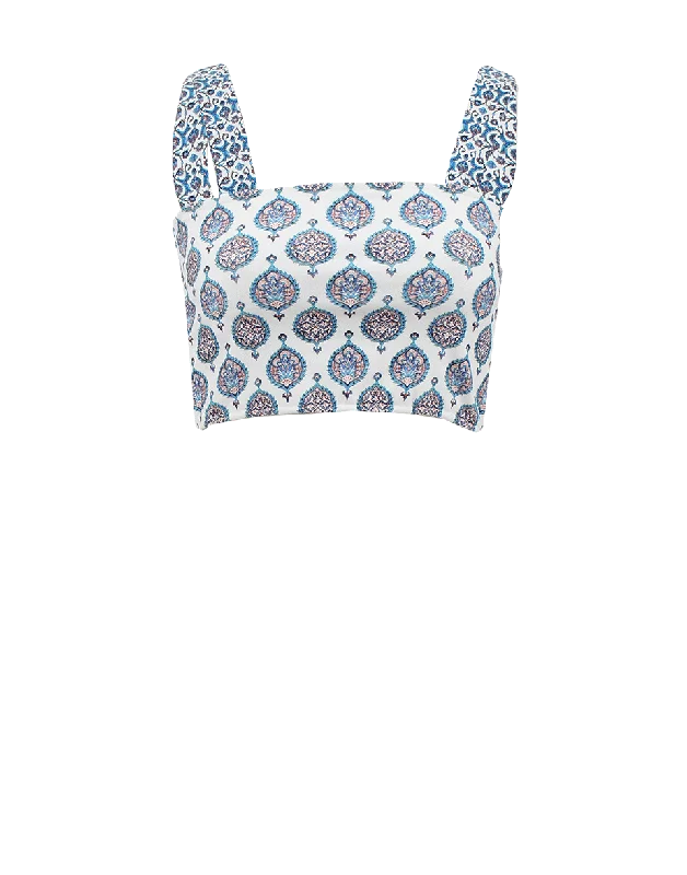 Back Zip Printed Tank Top