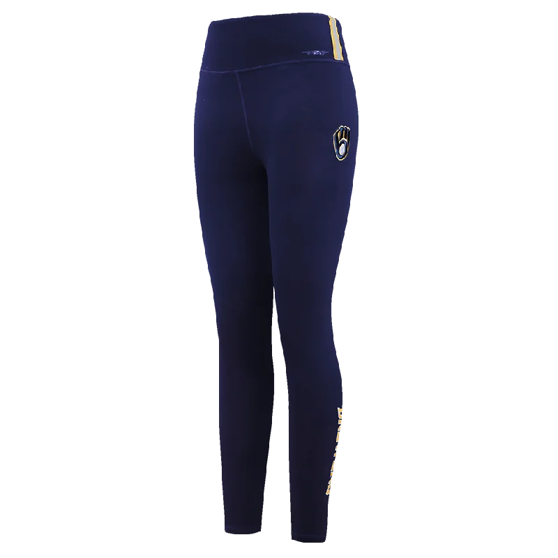 MLB MILWAUKEE BREWERS CLASSIC WOMEN'S JERSEY LEGGING (MIDNIGHT NAVY)