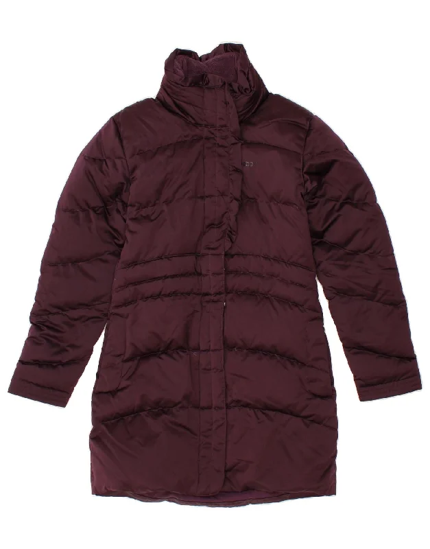 REEBOK Womens Padded Coat UK 6 XS Maroon Polyester