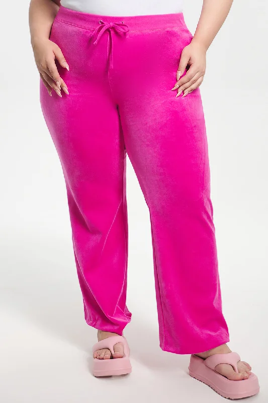 Plus-Size Classic Cotton Velour Track Pants