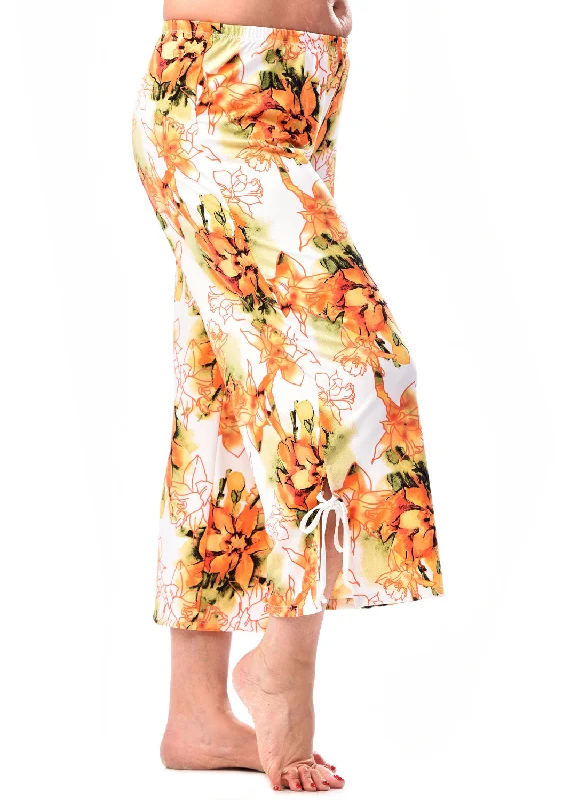 FLORAL - ORANGE WHITE