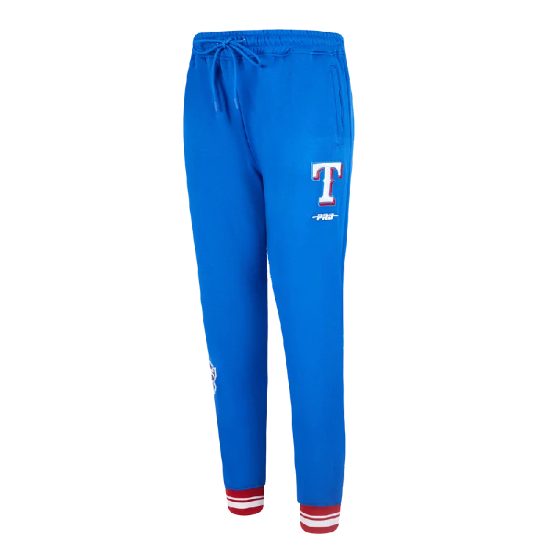 MLB TEXAS RANGERS CITY RANSOM WOMEN'S RIB FLC SWEATPANT (ROYAL BLUE/RED)