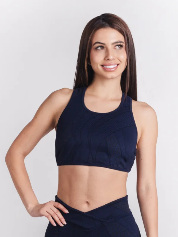 Coco Sexy Back Top- Navy Blue