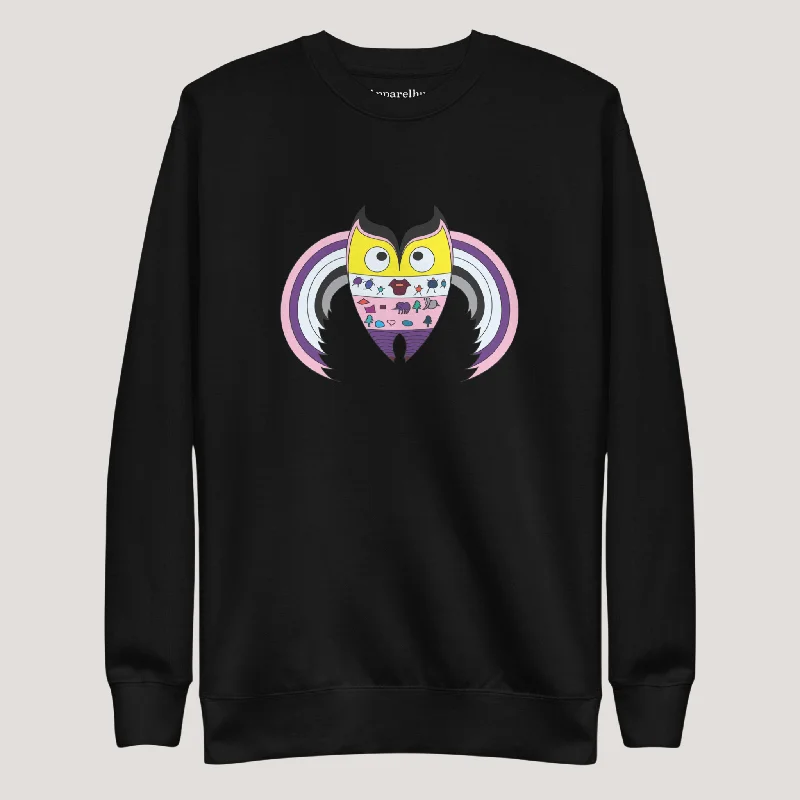 Fun and Playful Owl Sweatshirt Design, Premium Quality and Stylish, Cozy Sweater, Graphic Sweater