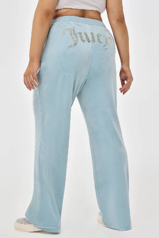 Plus-Size OG Big Bling Velour Track Pants