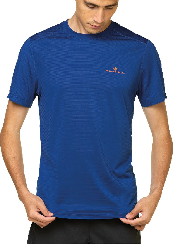 Ronhill Tech Short Sleeve Mens Running Top - Blue