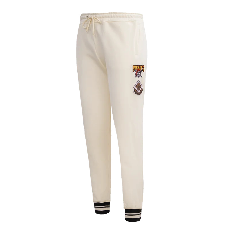 MLB PITTSBURGH PIRATES RETRO CLASSIC WOMEN'S SWEATPANT (EGGSHELL/ BLACK)