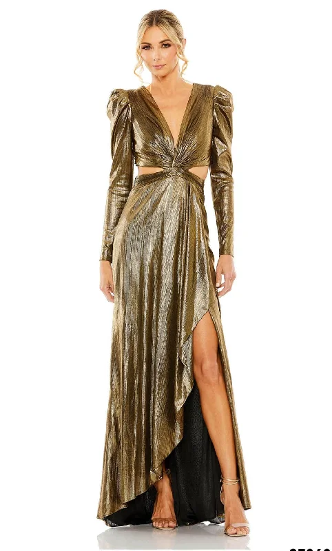 Mac Duggal 27060 - Metallic Cutout Evening Gown