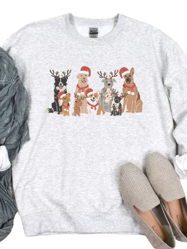 Dogs of Christmas Heavy Blend Unisex Crewneck Graphic Sweatshirt