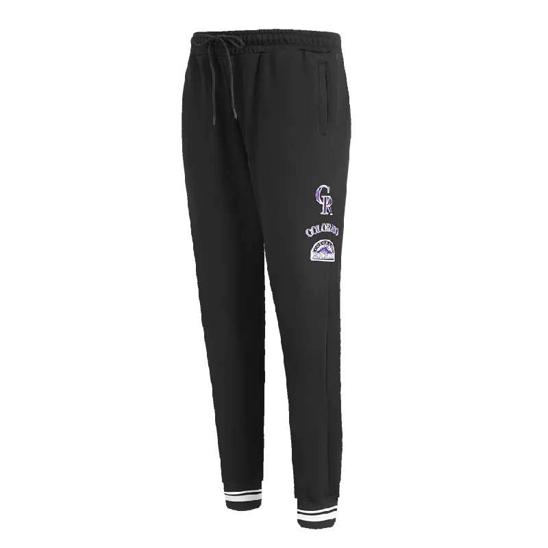 MLB COLORADO ROCKIES RETRO CLASSIC WOMEN'S RIB SWEATPANT (BLACK)