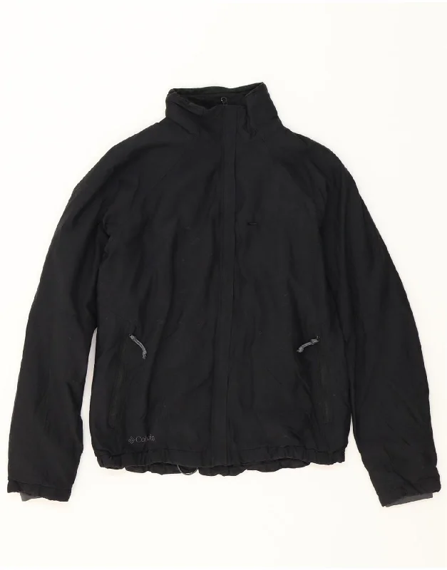 COLUMBIA Womens Interchange Windbreaker Jacket UK 12 Medium Black