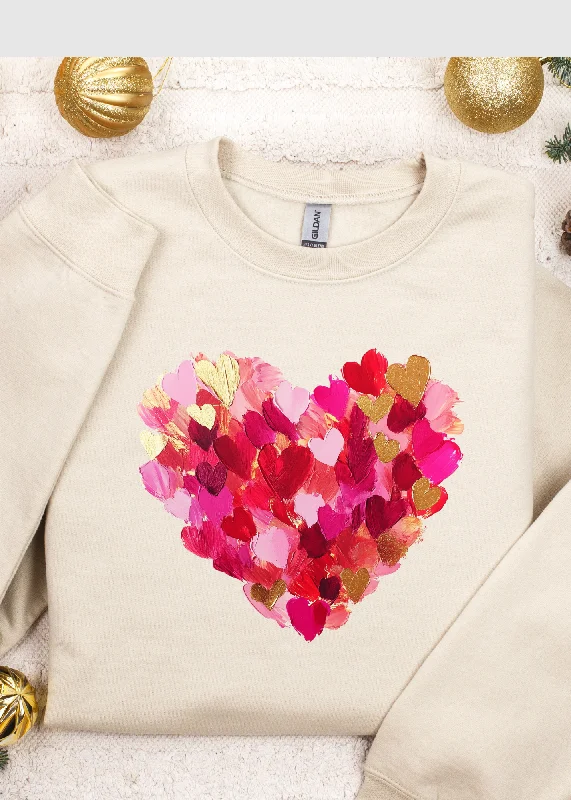 Paint Heart Valentine  Pullover