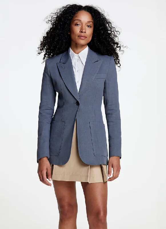 Patch Pocket Tailored Boyfriend Blazer