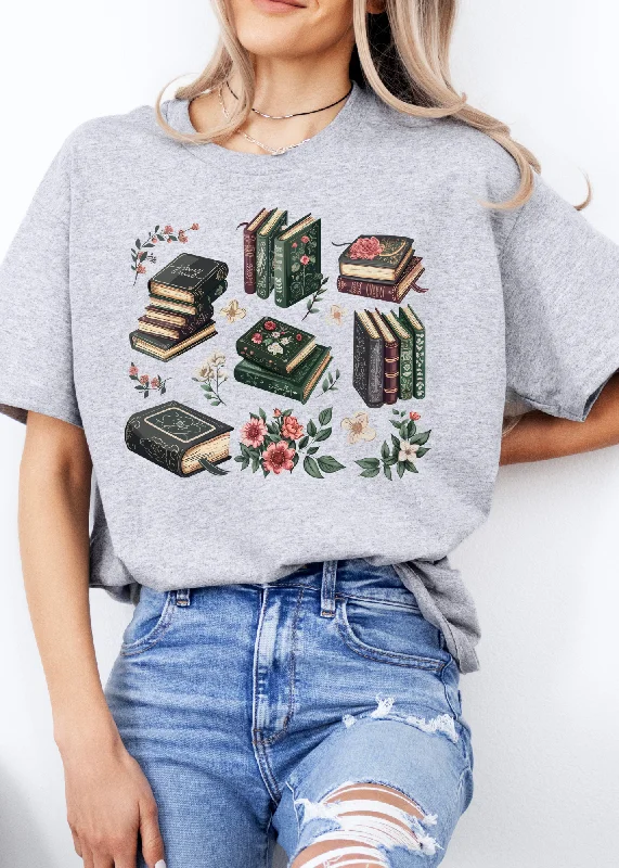 Floral Books Graphic Tee or Pullover - Made to Order