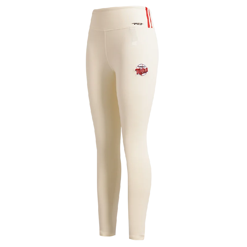 MLB MINNESOTA TWINS RETRO CLASSIC WOMEN'S JERSEY LEGGING (EGGSHELL)