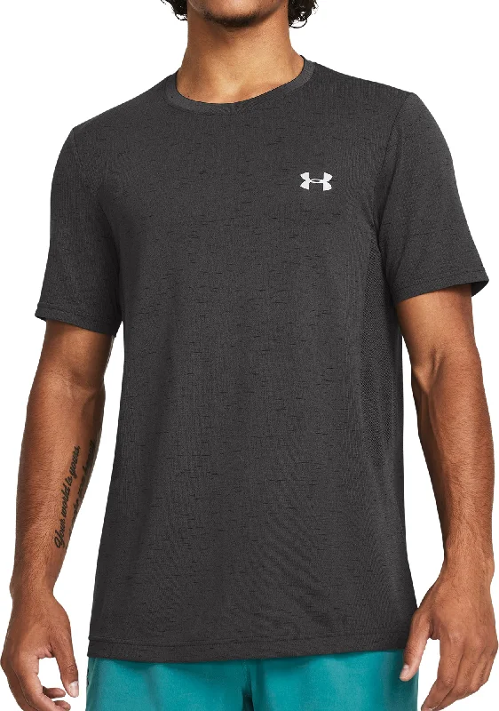 Under Armour Vanish Seamless Short Sleeve Mens Running Top - Grey