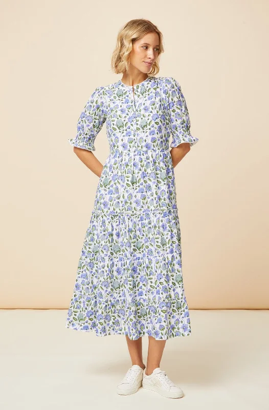 Cordelia Block Print Dress | Blue/Green