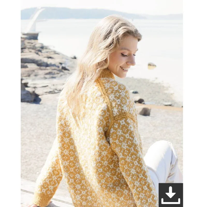 Damen Pullover Dandelion Field Strickset - Drops (PDF)