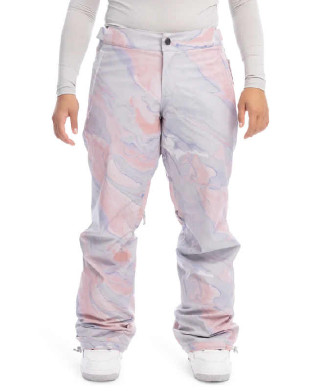 Roxy Chloe Kim Womens Snow Pant - Gray Violet Marble - 2023