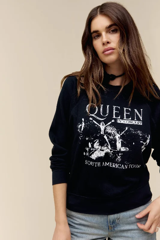 Daydreamer Queen South American Tour Raglan Crew - BLACK ONYX