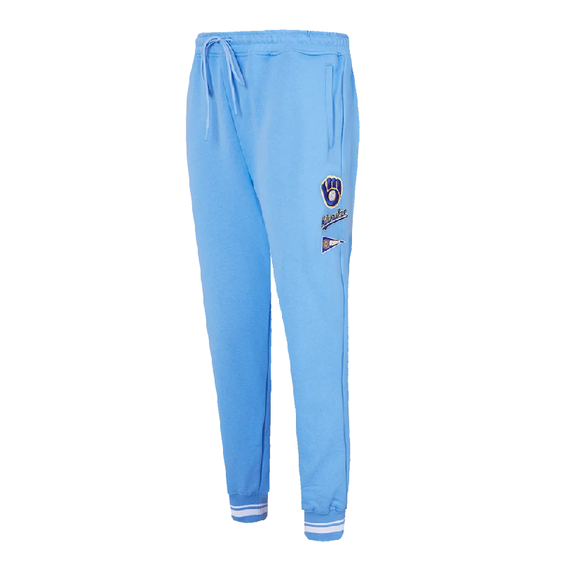 MLB MILWAUKEE BREWERS RETRO CLASSIC WOMEN'S RIB SWEATPANT (UNIVERSITY BLUE)