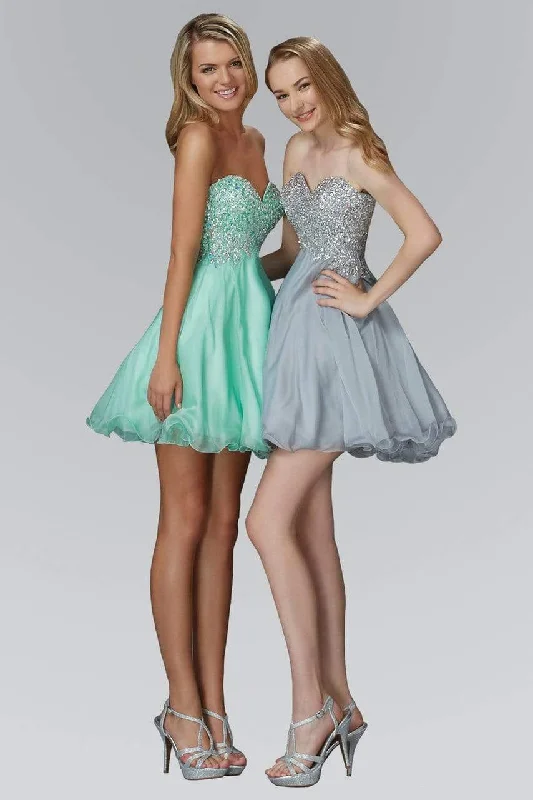 Elizabeth K - GS2088 Strapless Embellished Sweetheart Dress