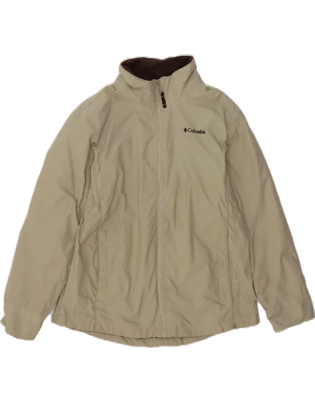 COLUMBIA Womens Windbreaker Jacket UK 16 Large Beige Nylon