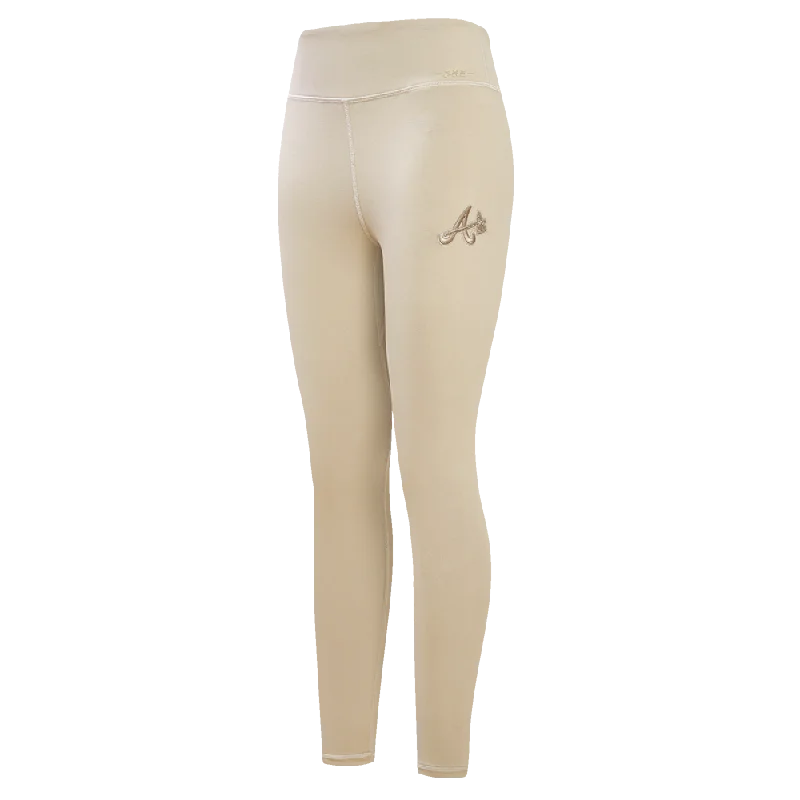 MLB ATLANTA BRAVES NEUTRAL WOMEN'S JERSEY LEGGING (TAUPE)