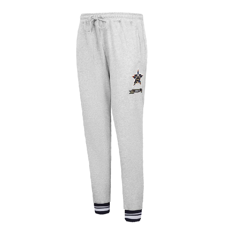 MLB HOUSTON ASTROS PRO PREP W RIB FLC WOMEN'S SWEATPANT (HEATHER GREY/MIDNIGHT NAVY)