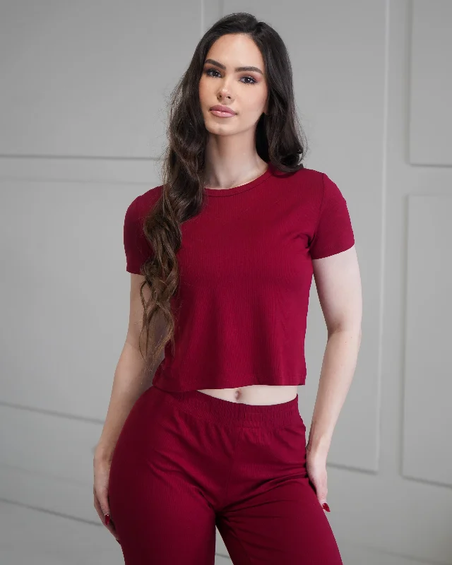 Luxe Lounge T-Shirt - Cherry