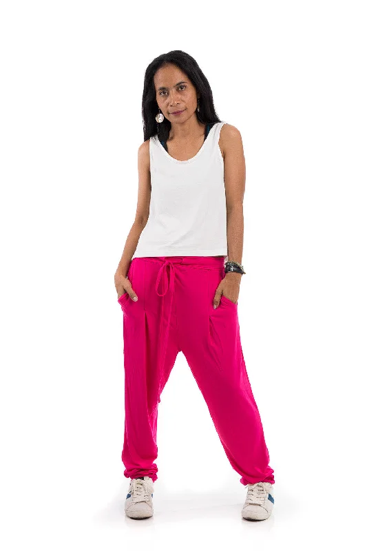 Pink pants, pink harem pants, long hot pink trousers : Urban Chic Collection no.15