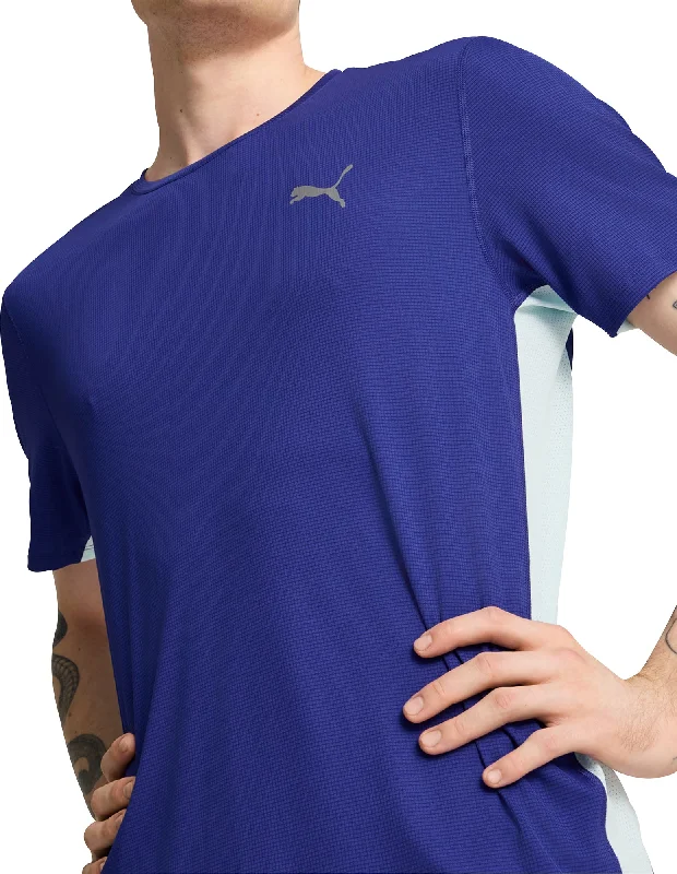 Puma Run Favourite Short Sleeve Mens Running Top - Blue