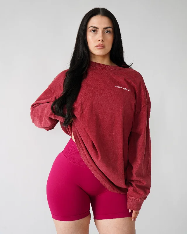 Lifting Club Long Sleeve - Crimson