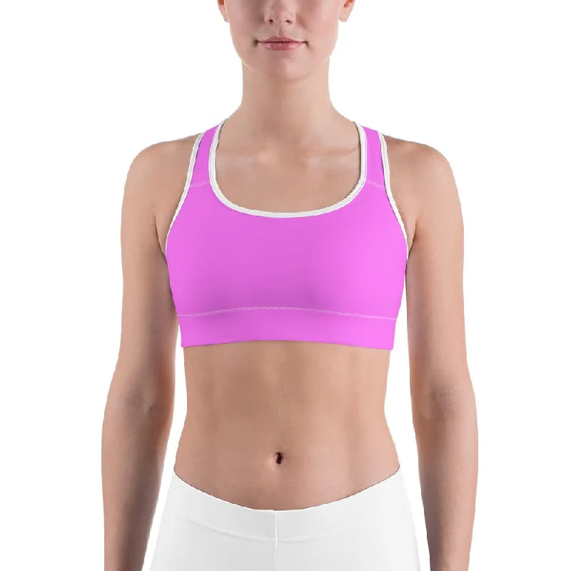 Solid Baby Pink Sports Bra