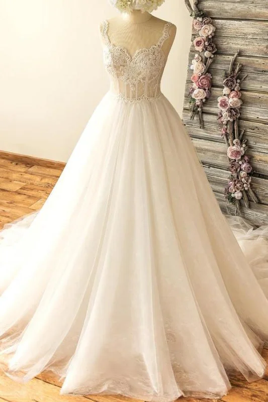 Awesome Sweetheart Appliques A-line Wedding Dress