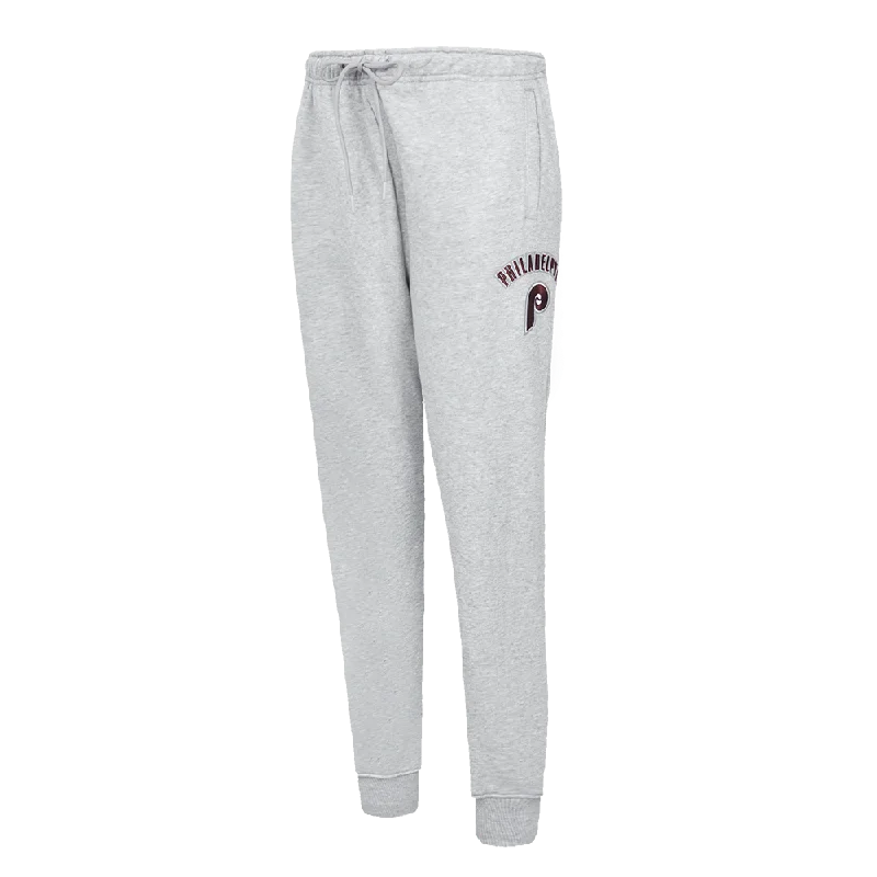 MLB PHILADELPHIA PHILLIES RETRO CLASSIC WOMEN'S FLEECE SWEATPANT (HEATHER GREY)