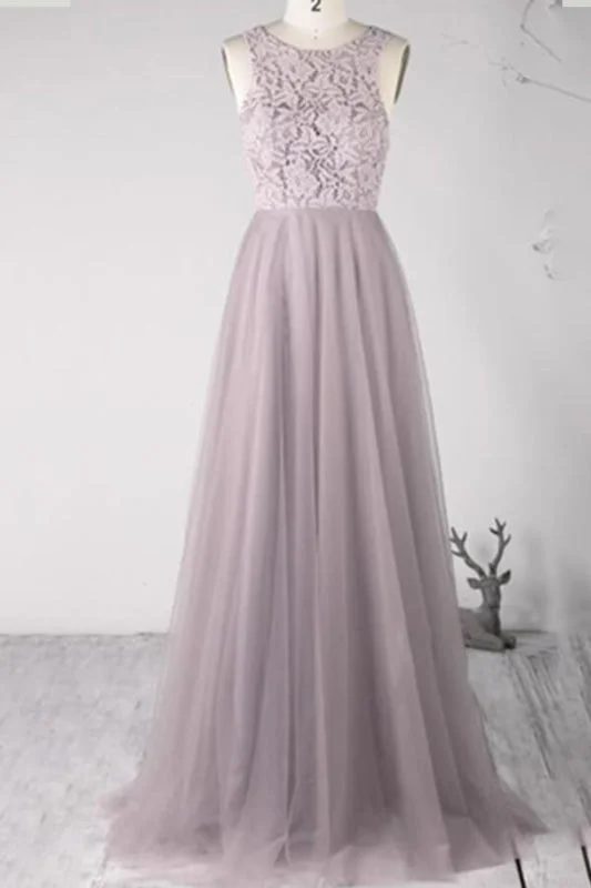 Awesome Lace-up Lace Tulle A-line Wedding Dress