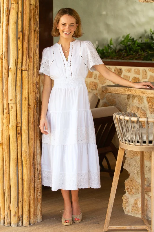 Broderie Sienna Dress | White