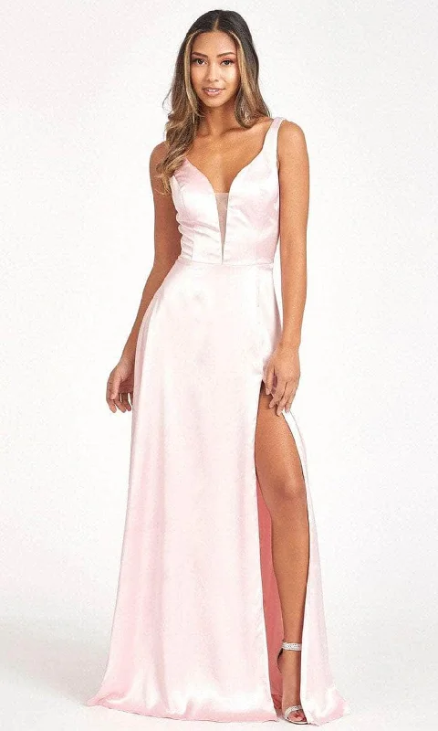 Elizabeth K GL1992 - Plunging Bodice Satin Prom Dress