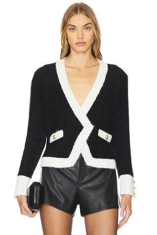 L'Agence Georgia Contrast Cardigan Blazer