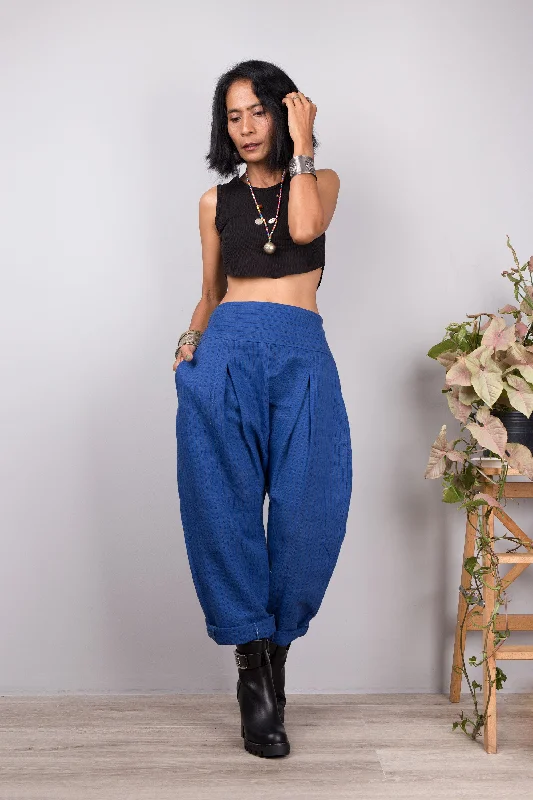 Blue harem pants