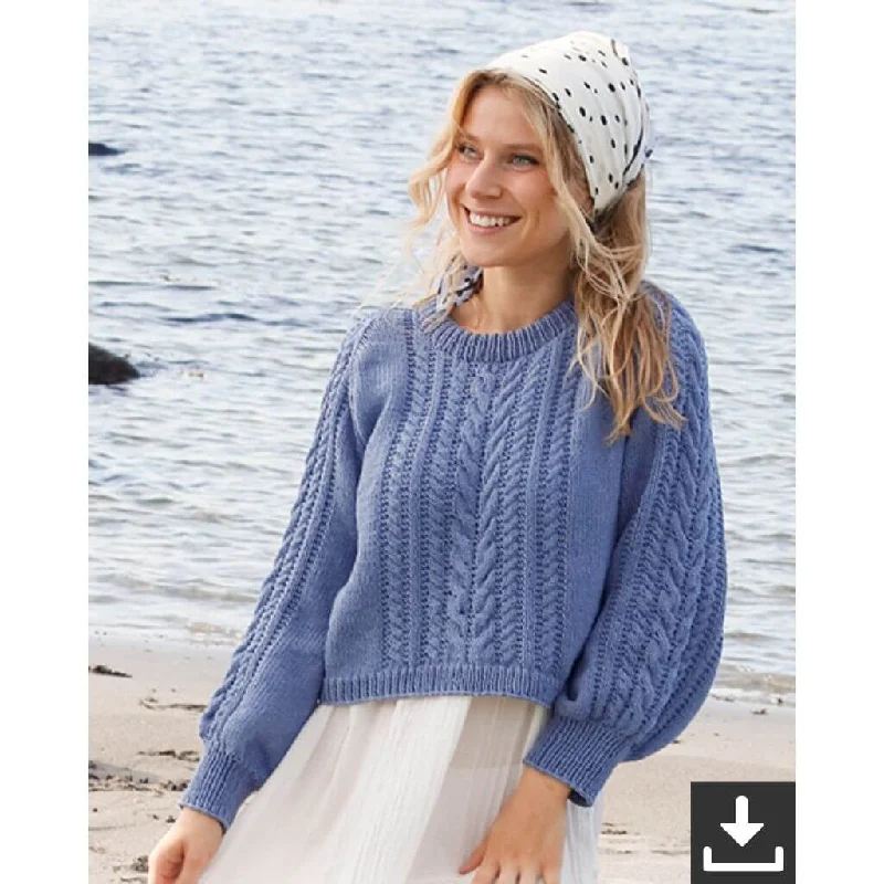 Damen Pullover Swept Away Strickset - Drops (PDF)