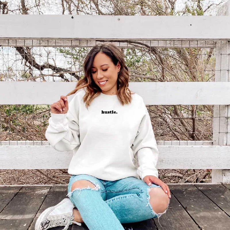 Hustle Sweatshirt in White or Grey