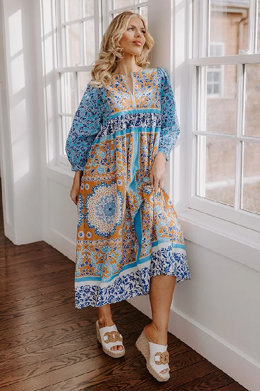 Feeling Boho Floral Midi Dress