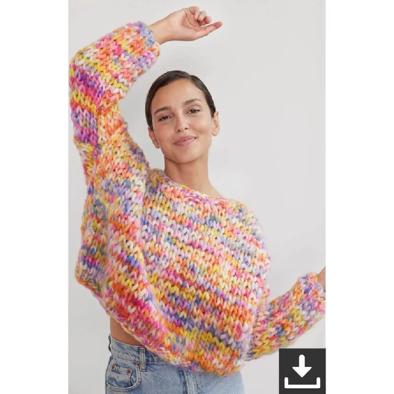 Bunter Pullover Strickanleitung - Lana Grossa (PDF)