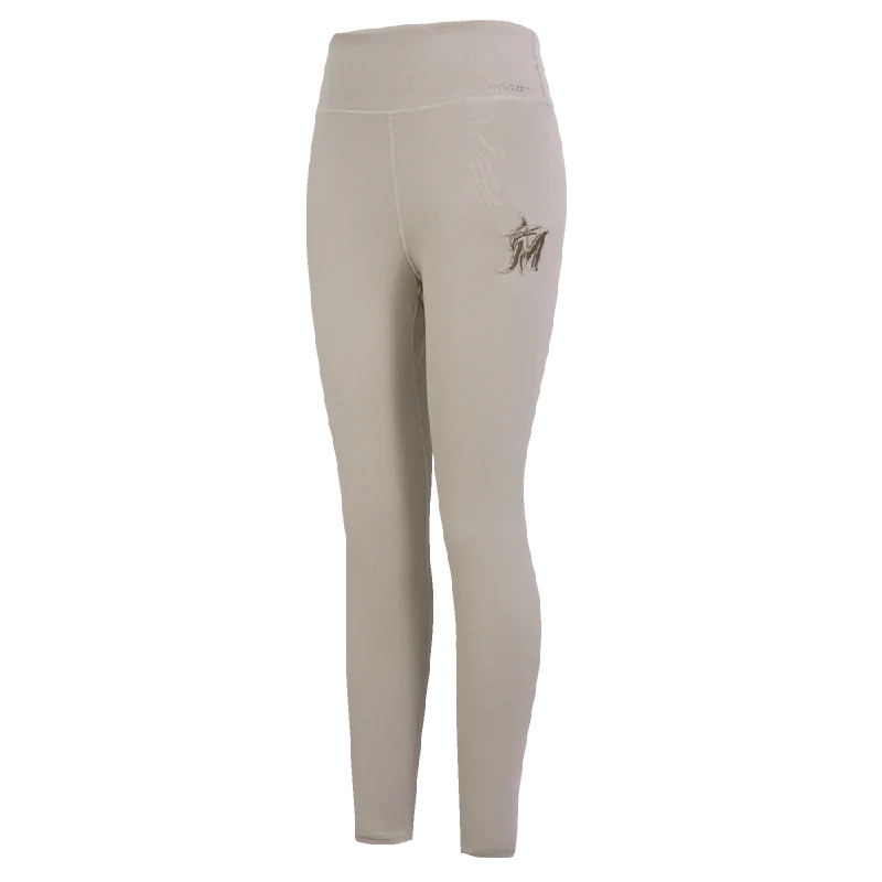 MLB MIAMI MARLINS NEUTRAL WOMEN'S JERSEY LEGGING (TAUPE)