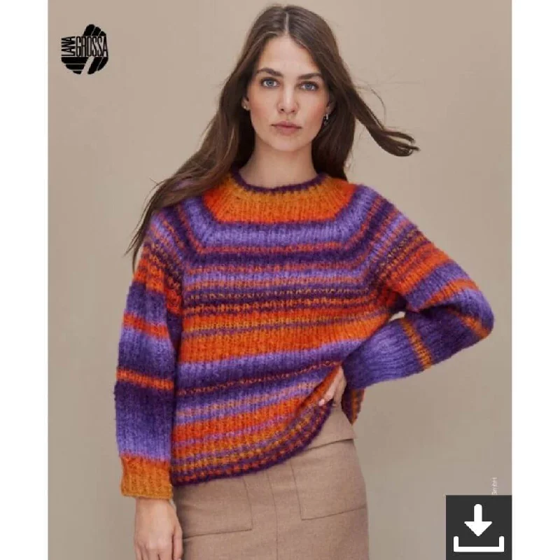 Topdown Pullover Strickanleitung - Lana Grossa (PDF)